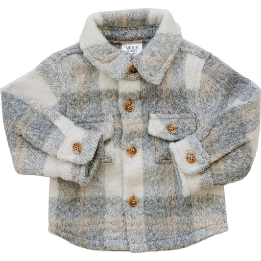 Grey & Tan Plaid Shacket