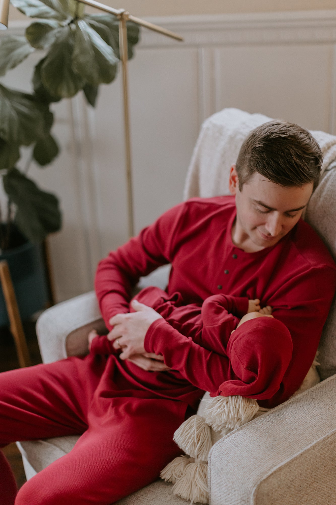 Organic Thermal Knotted Cap | Crimson