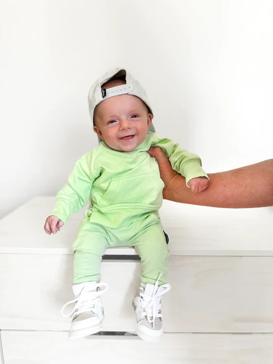 Neon Pocket Pullover Sweatshirt | Lime