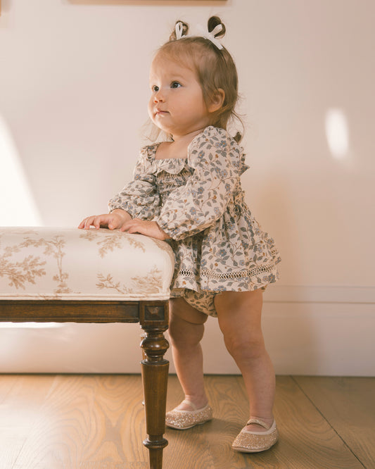 Elodie Romper || Blue Garden