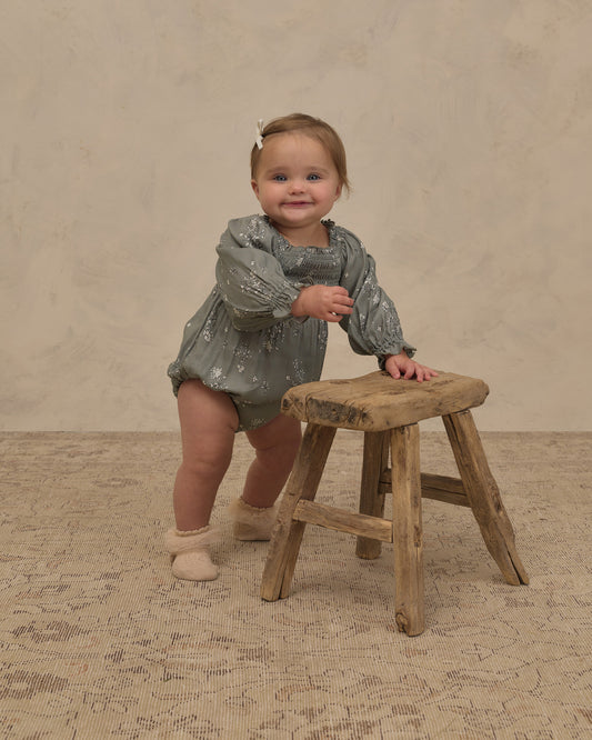 Autumn Romper || Eucalyptus French Floral
