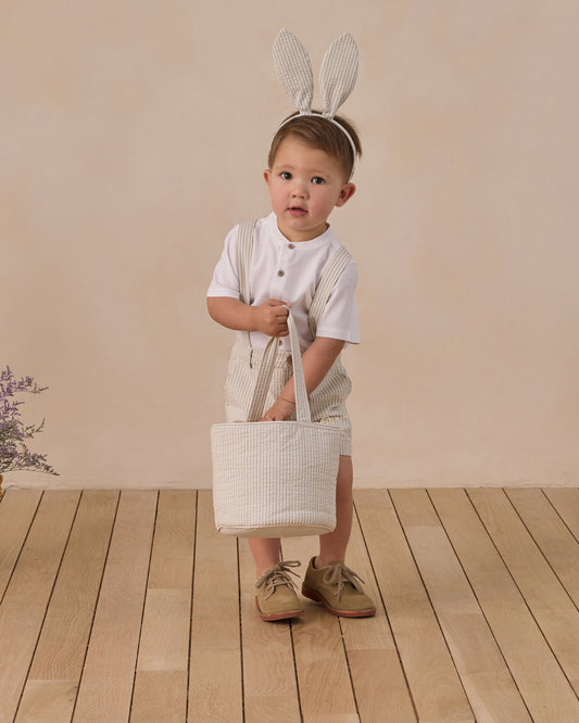 Easter Basket | Sky Stripe Seersucker