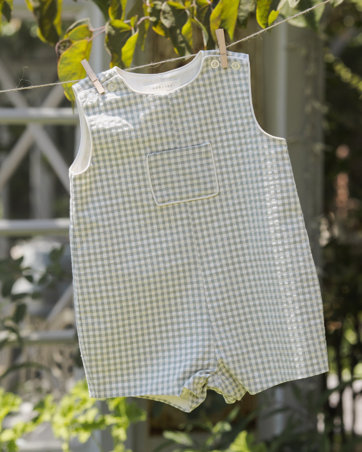 Georgie Romper | Eucalyptus Check
