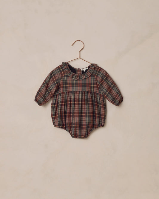 Adeline Romper | Winter Tartan