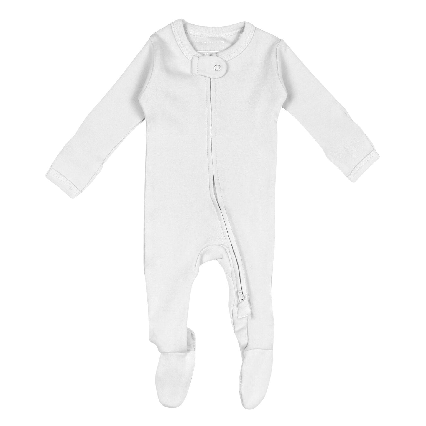 2-Way Zipper Footie | White
