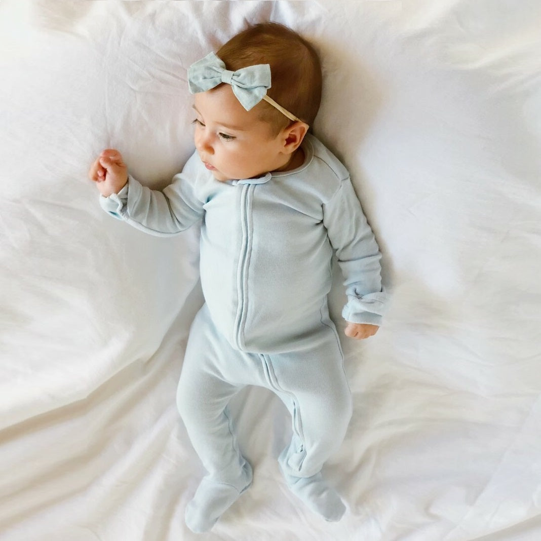 Moonbeam Footed Sleeper | 2-Way Zipper