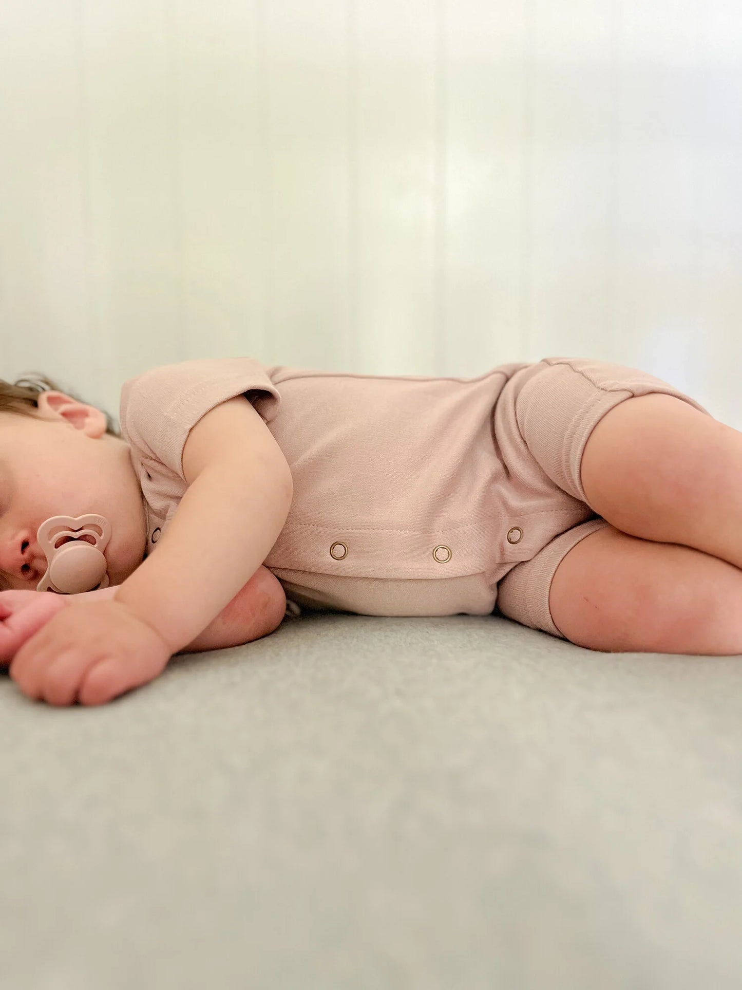 Organic Short-Sleeve Romper | Pink