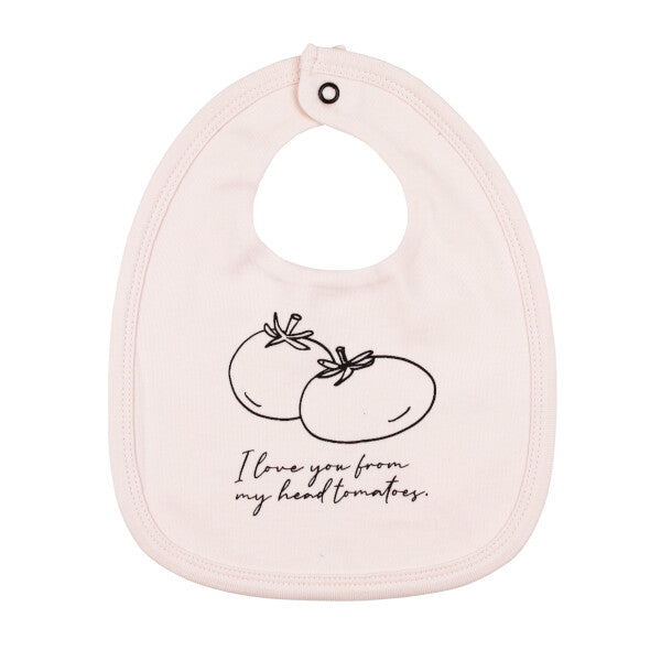 Organic Square Bib | Blush Tomatoes