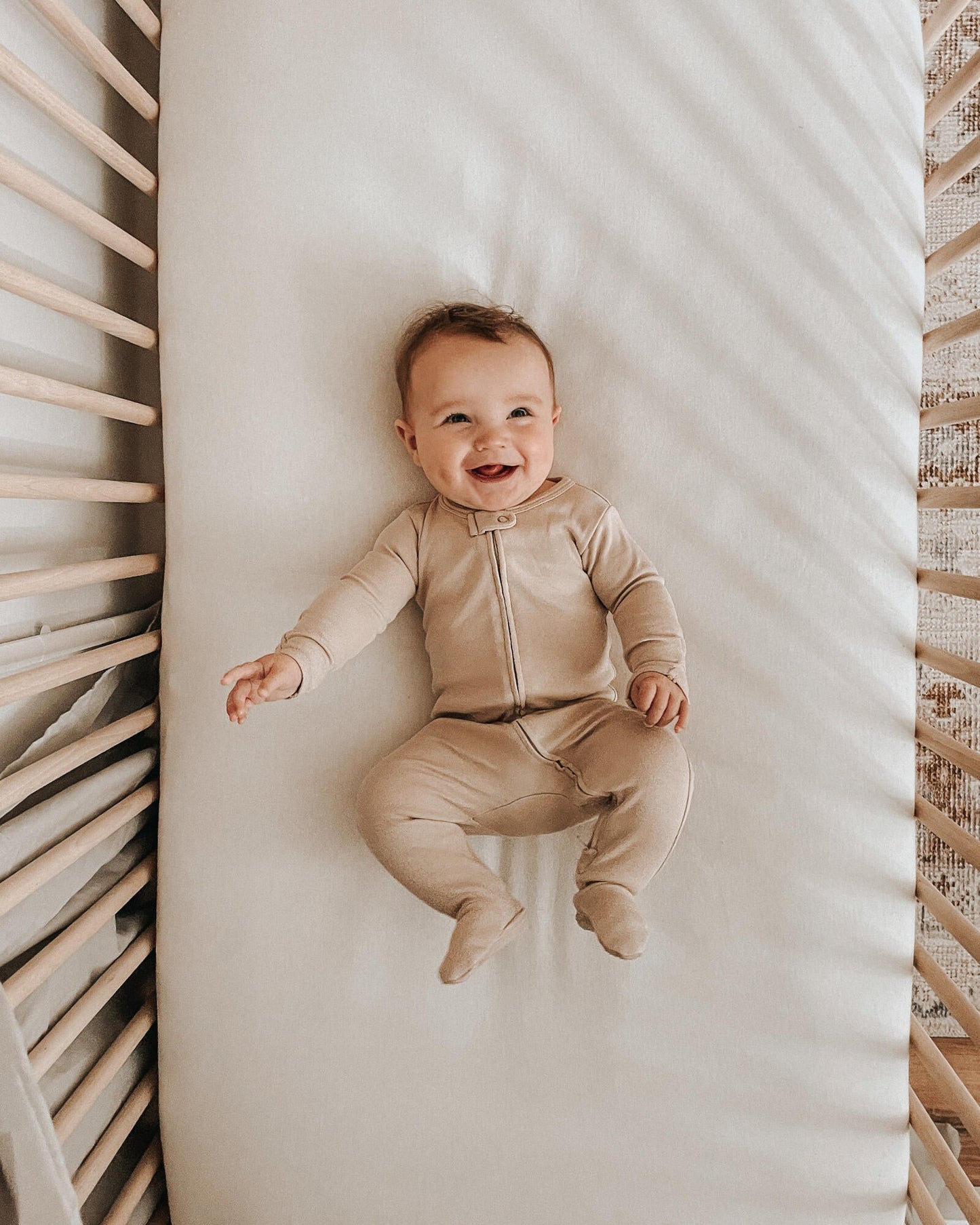 Oatmeal Footed Sleeper | 2-Way Zipper