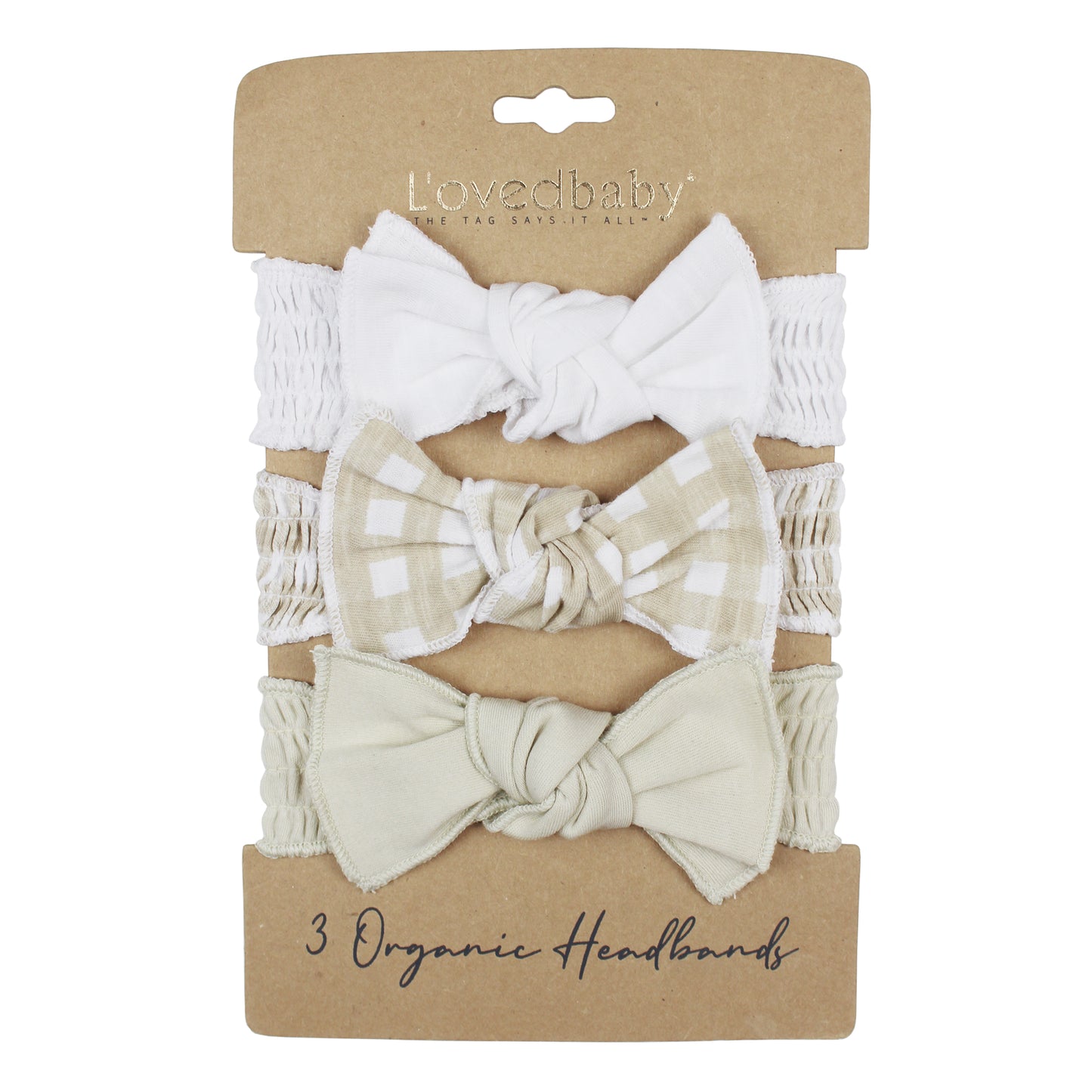 Smocked Headband 3-Pack Set | Stone