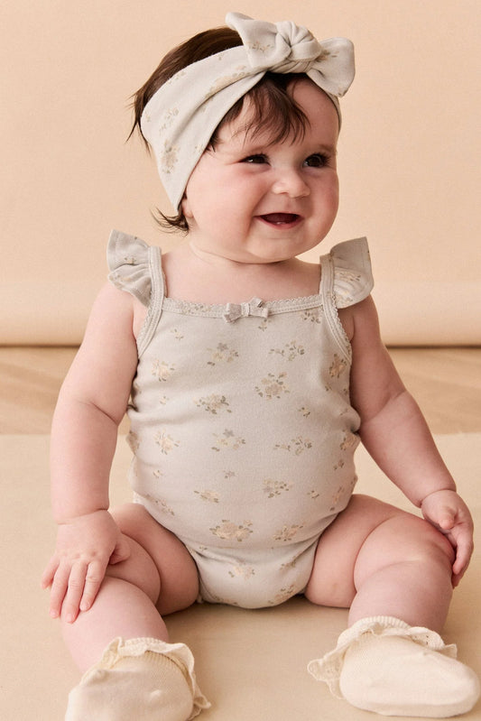 Organic Cotton Bettina Bodysuit | Petite Fleur Blue