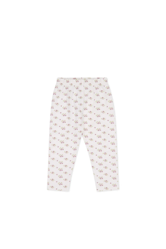 Organic Cotton Everyday Legging | Rose Floral Pink