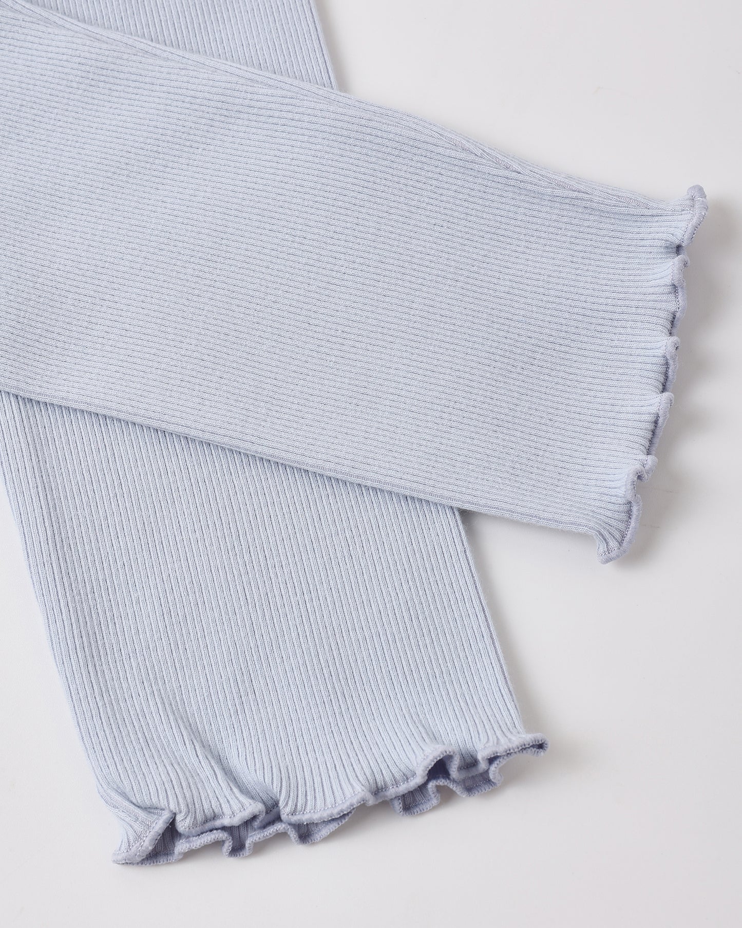 Ribbed Legging Set || Natural & Periwinkle