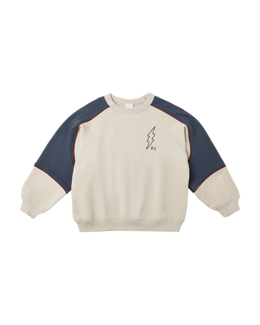 Paneled Sweatshirt || Stone