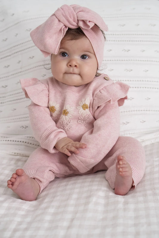 Luna + Luca Daisy Jumpsuit w/ Bow Headband