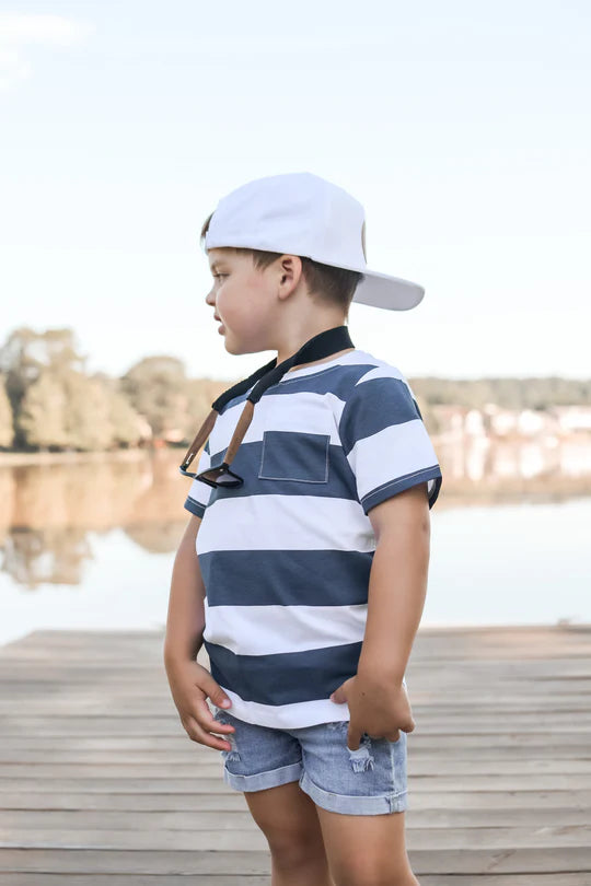 Striped Tee | Navy