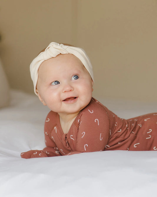 Bamboo Zip Footie || Candy Canes