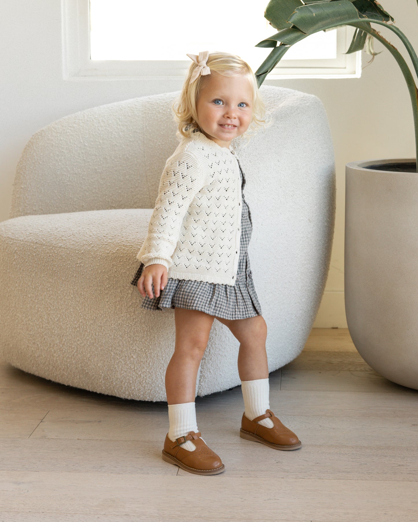 Scalloped Cardigan | Natural