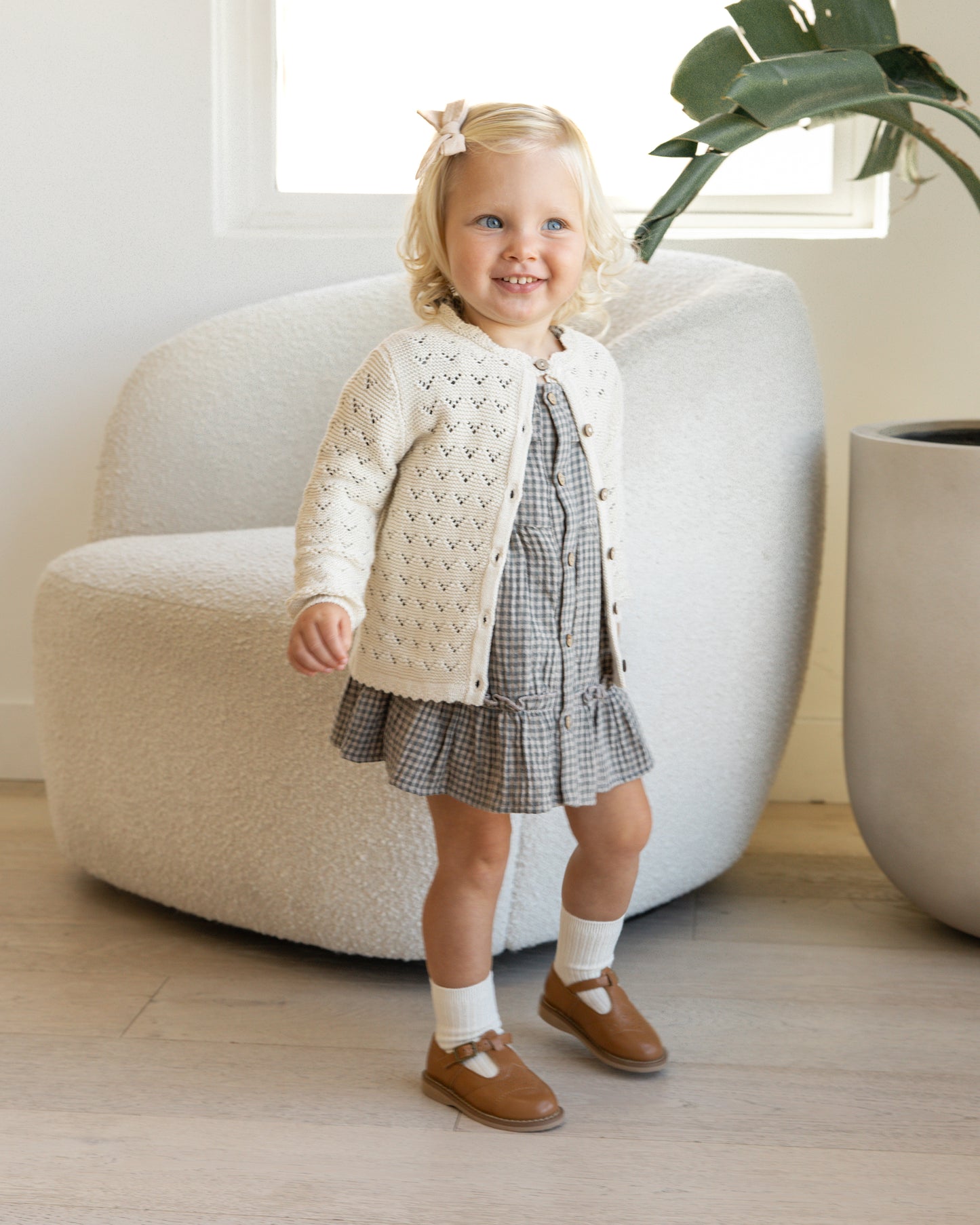 Scalloped Cardigan | Natural