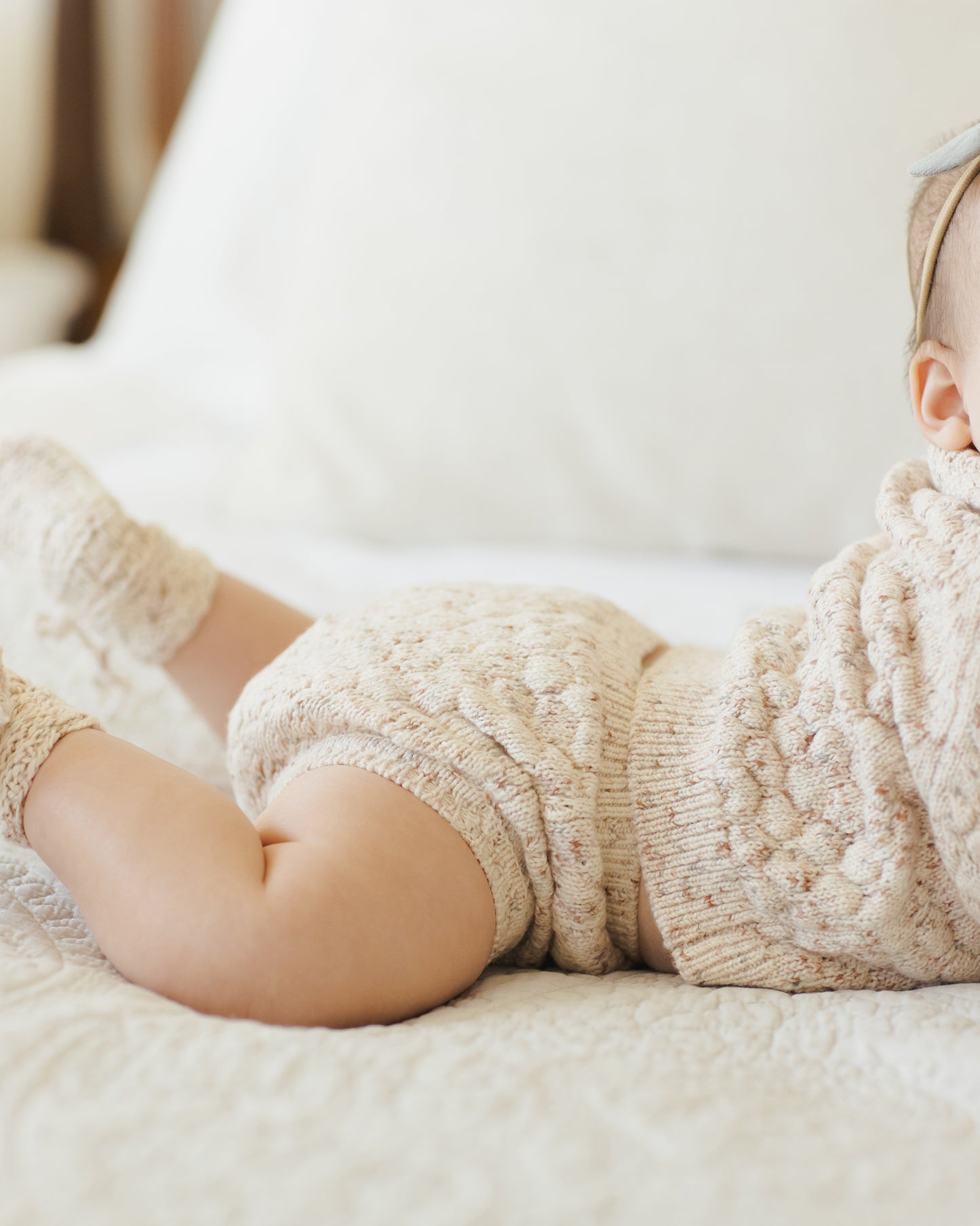 Bubble Knit Cardigan || Natural Confetti
