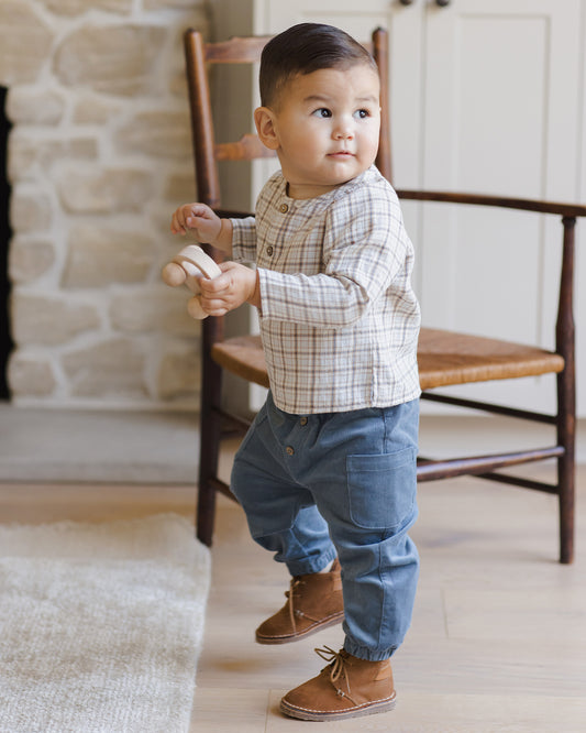 Zion Shirt || Blue Plaid