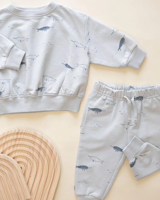 Relaxed Fleece Sweatshirt || Narwhals