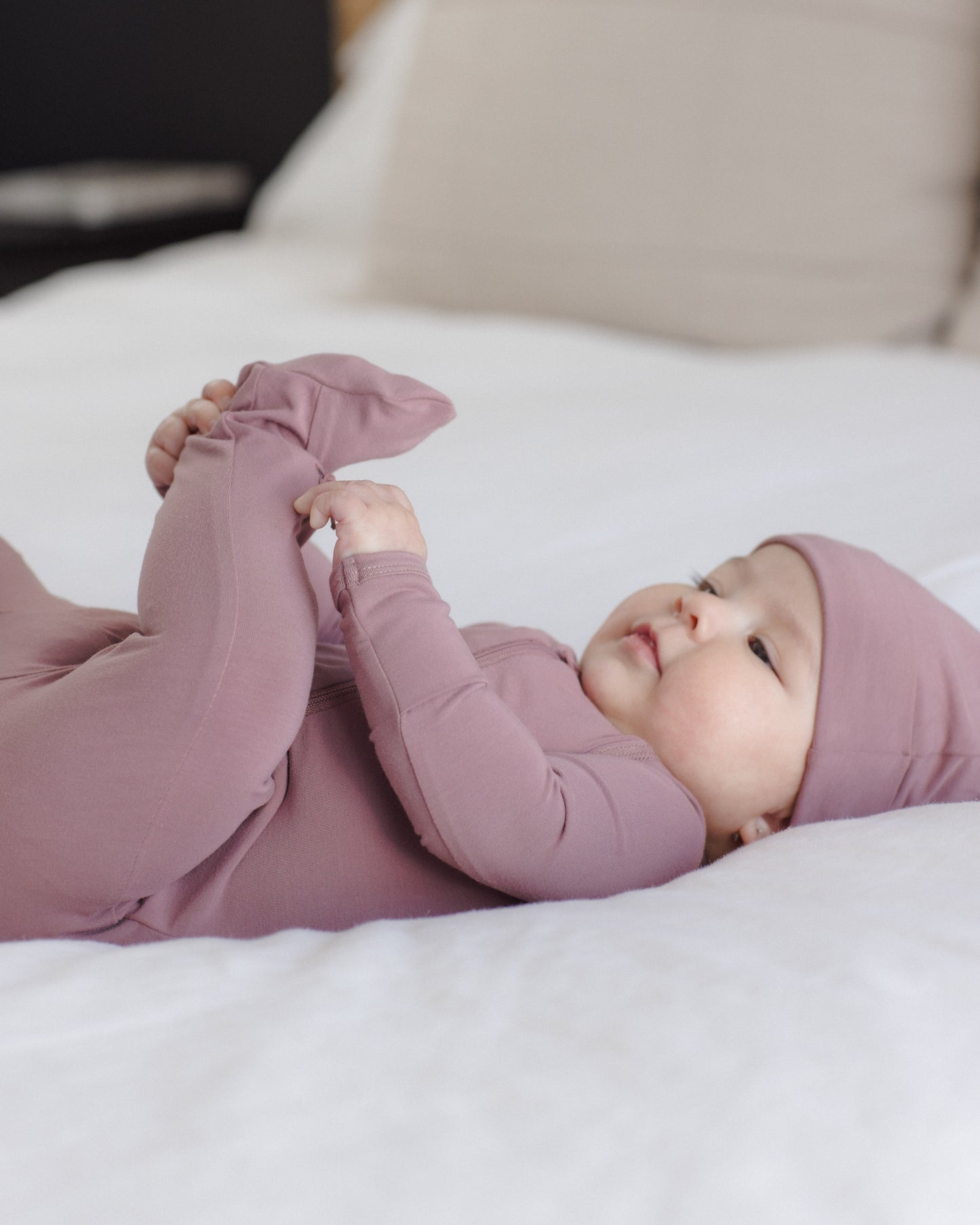 Bamboo Zip Footie Sleeper || Mulberry