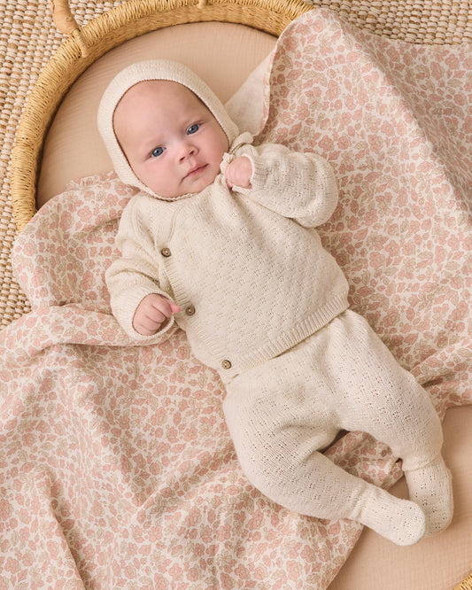 Knit Wrap Top + Pant Set || Natural