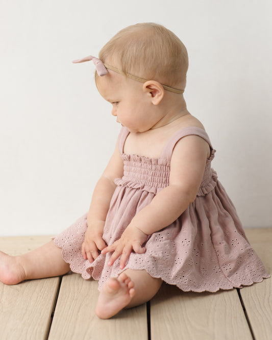 Mae Smocked Top + Bloomer Set || Mauve