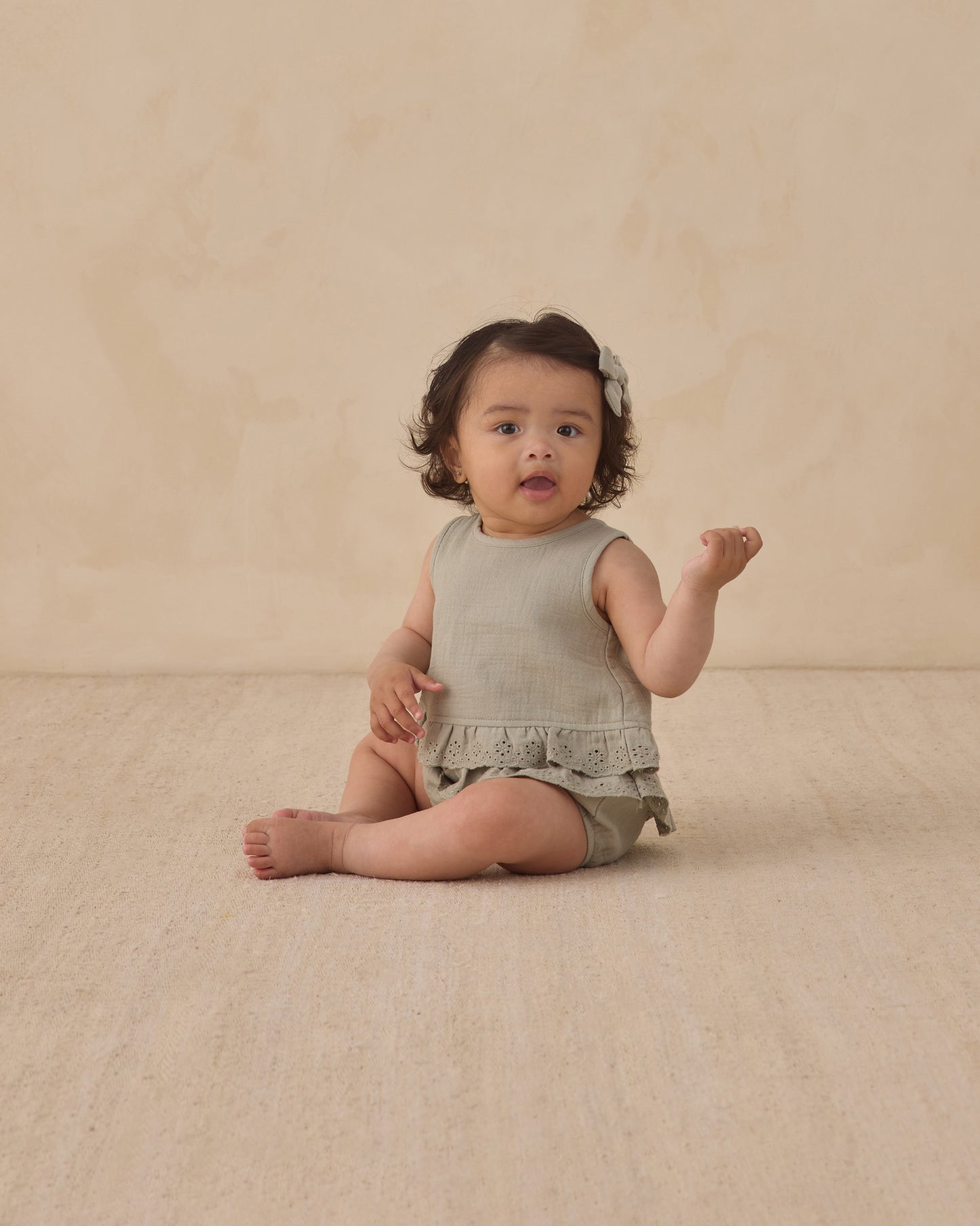 Ruffled Tulip Top + Bloomer Set || Sage