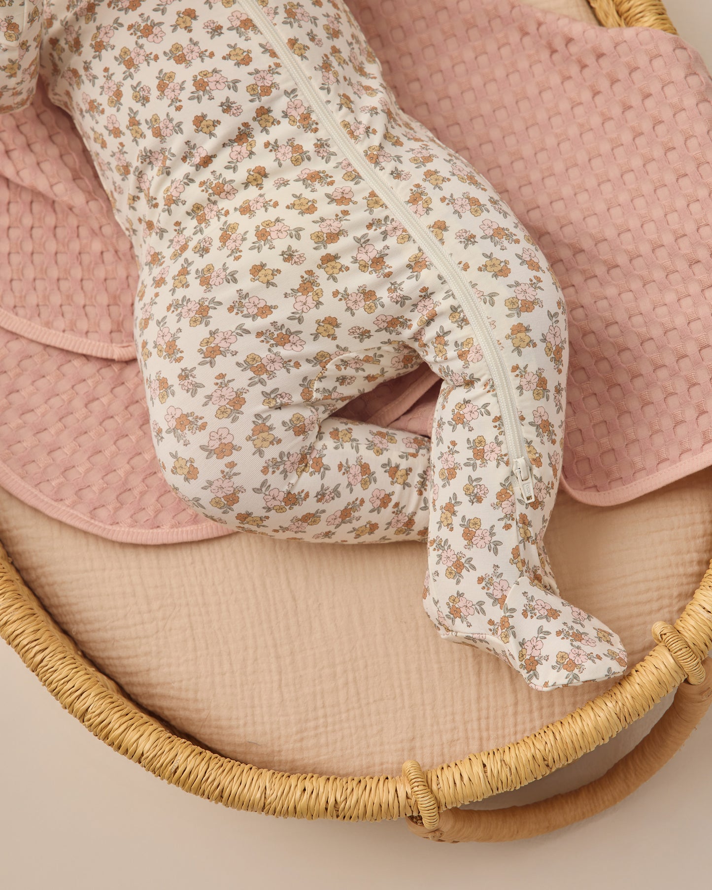 Bamboo Zip Footie || Wildflower