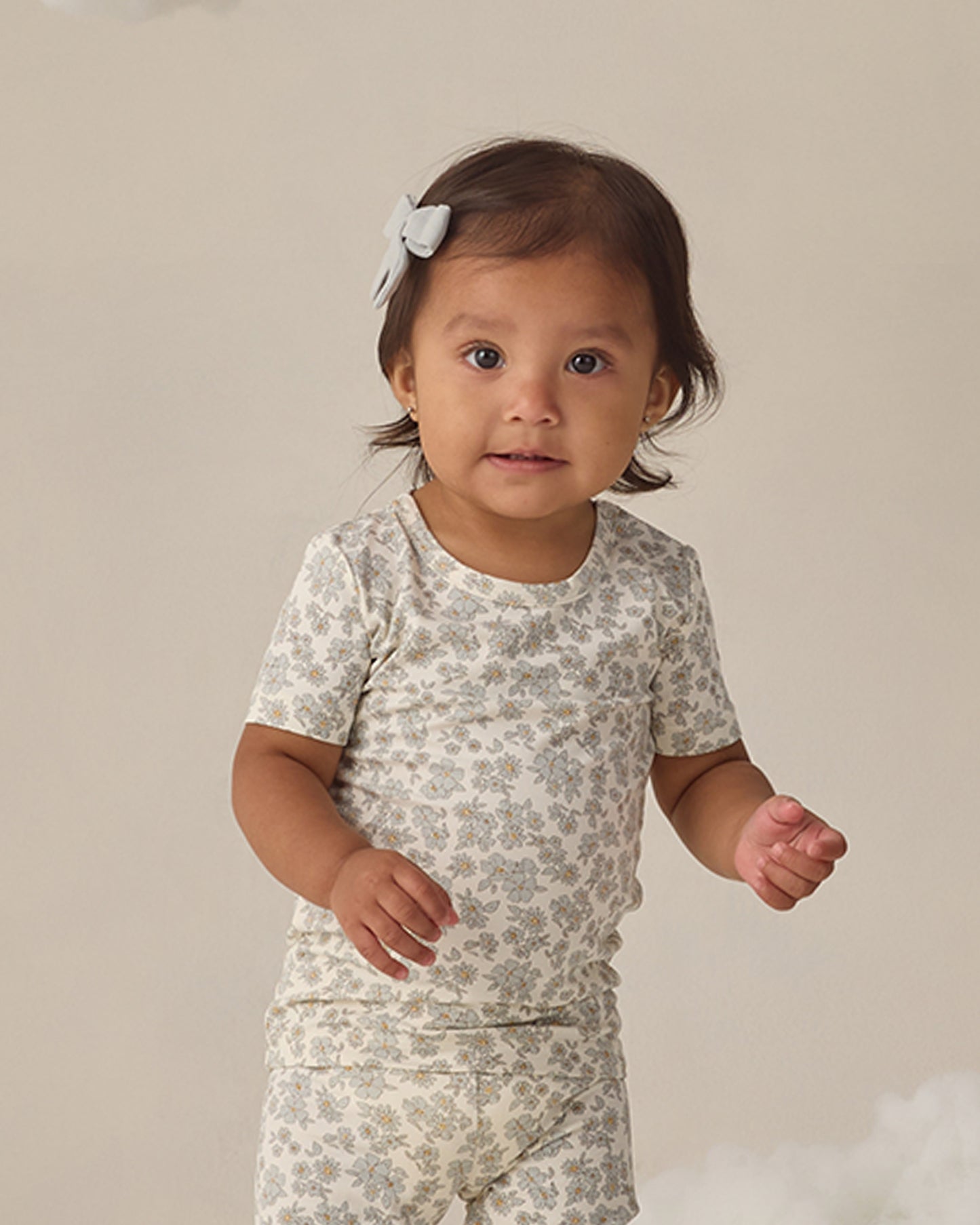 Bamboo Short Sleeve Pajama Set || Blue Floral