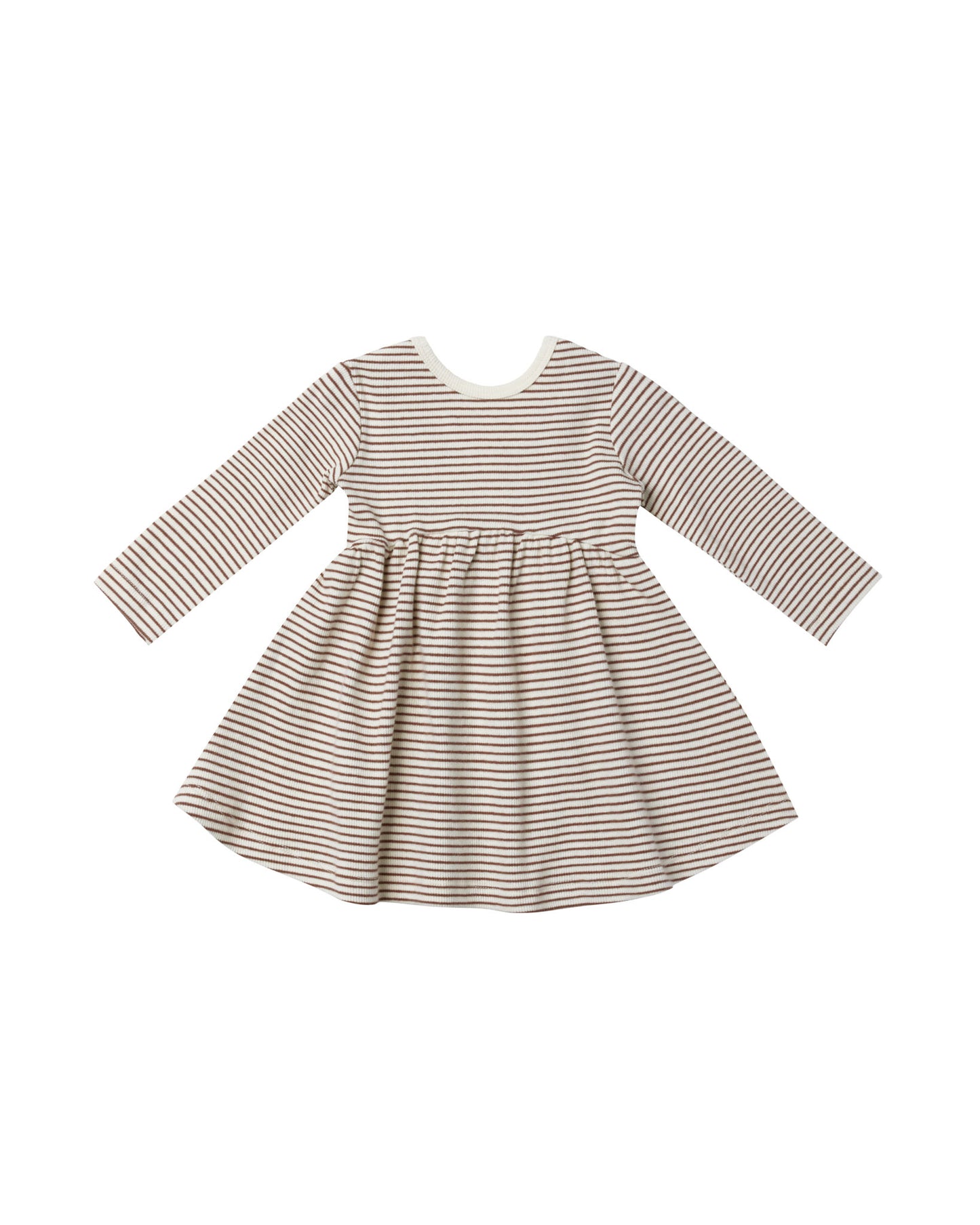 Ribbed Long Sleeve Dress | Plum Stripe