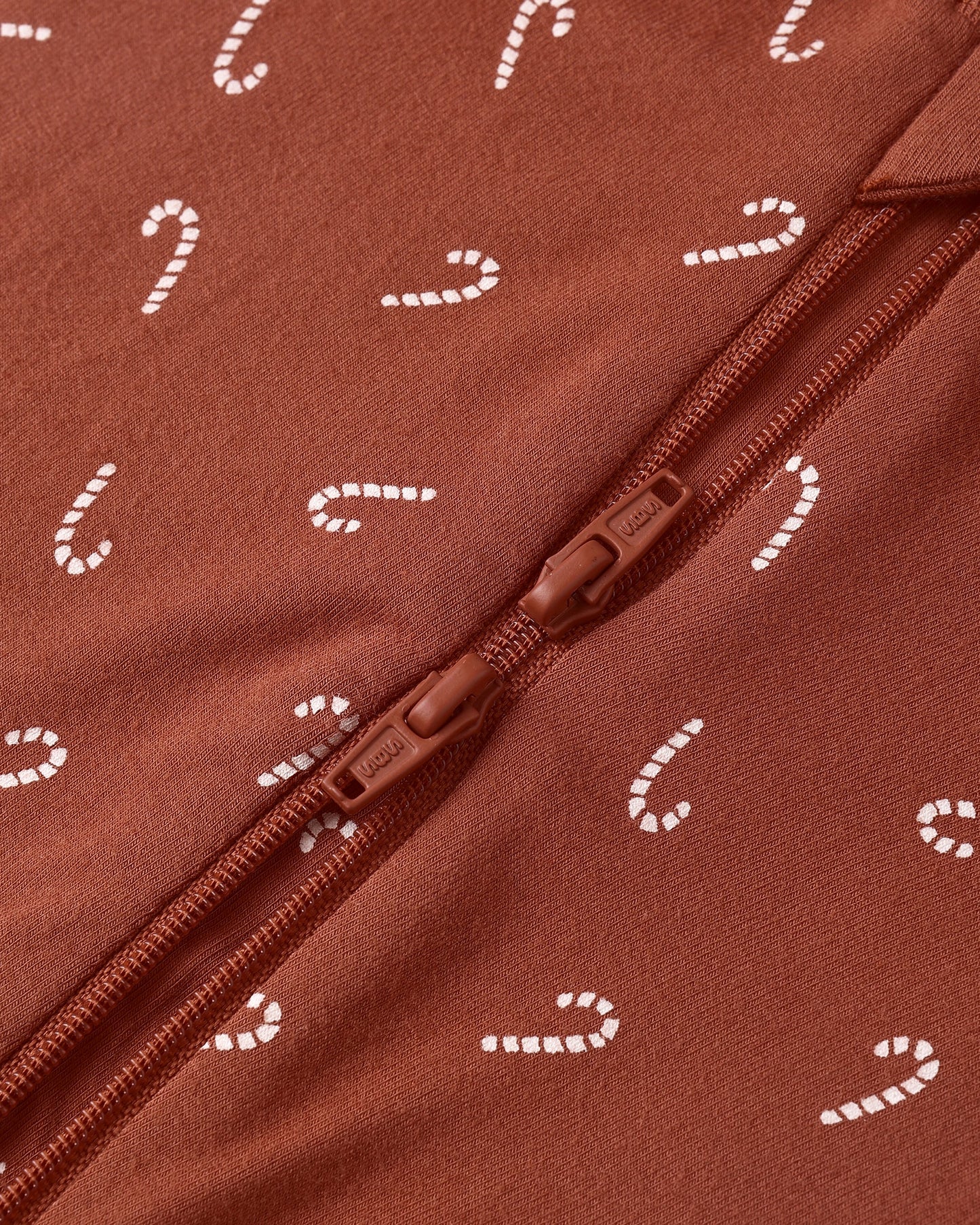 Bamboo Zip Footie || Candy Canes