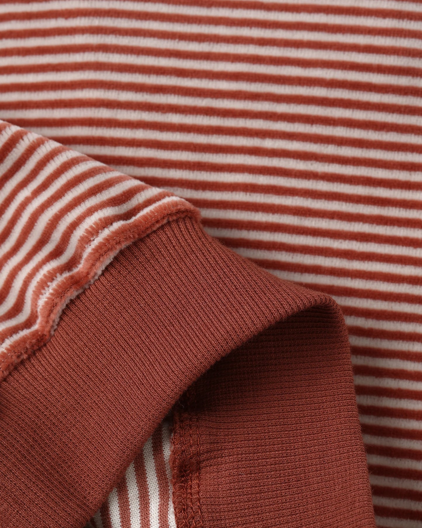 Velour Relaxed Sweatshirt || Candy Stripe