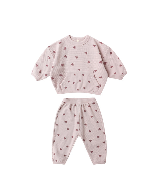 Waffle Slouch Set || Hearts