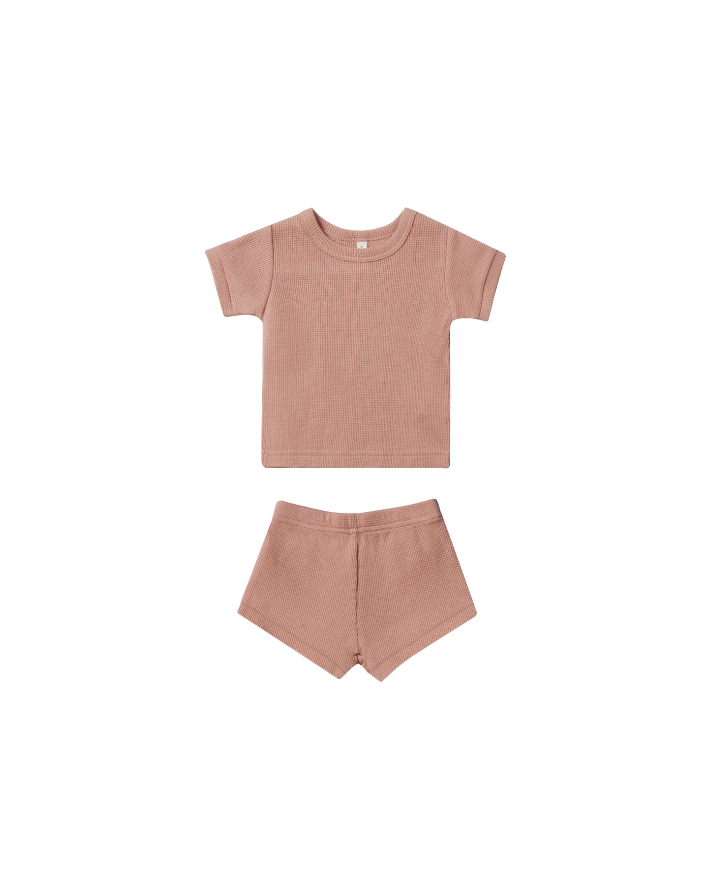 Waffle Shortie Set | Rose