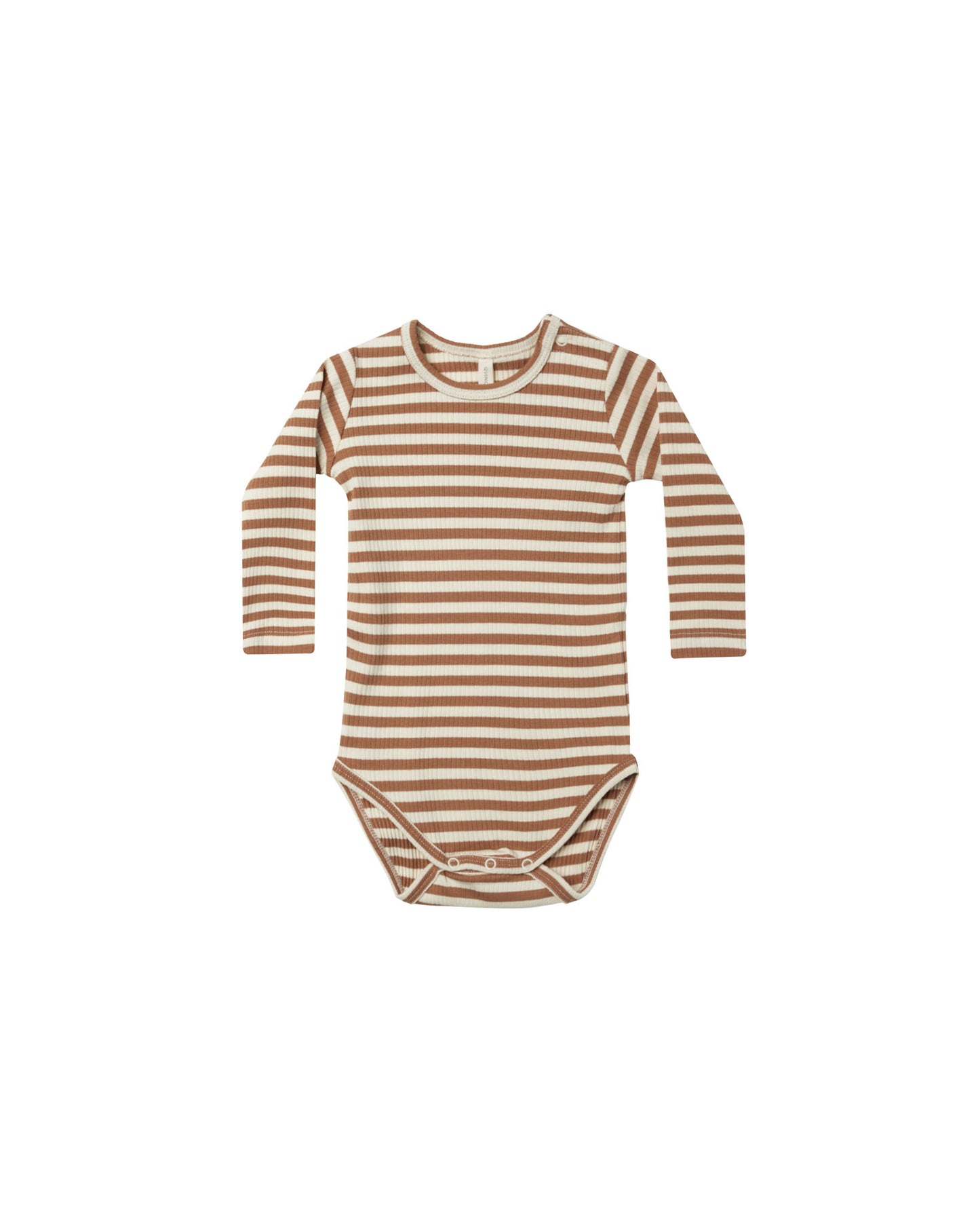 Ribbed Long Sleeve Bodysuit | Cinnamon Stripe