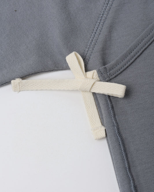 Wrap Top + Footed Pant Set || Slate