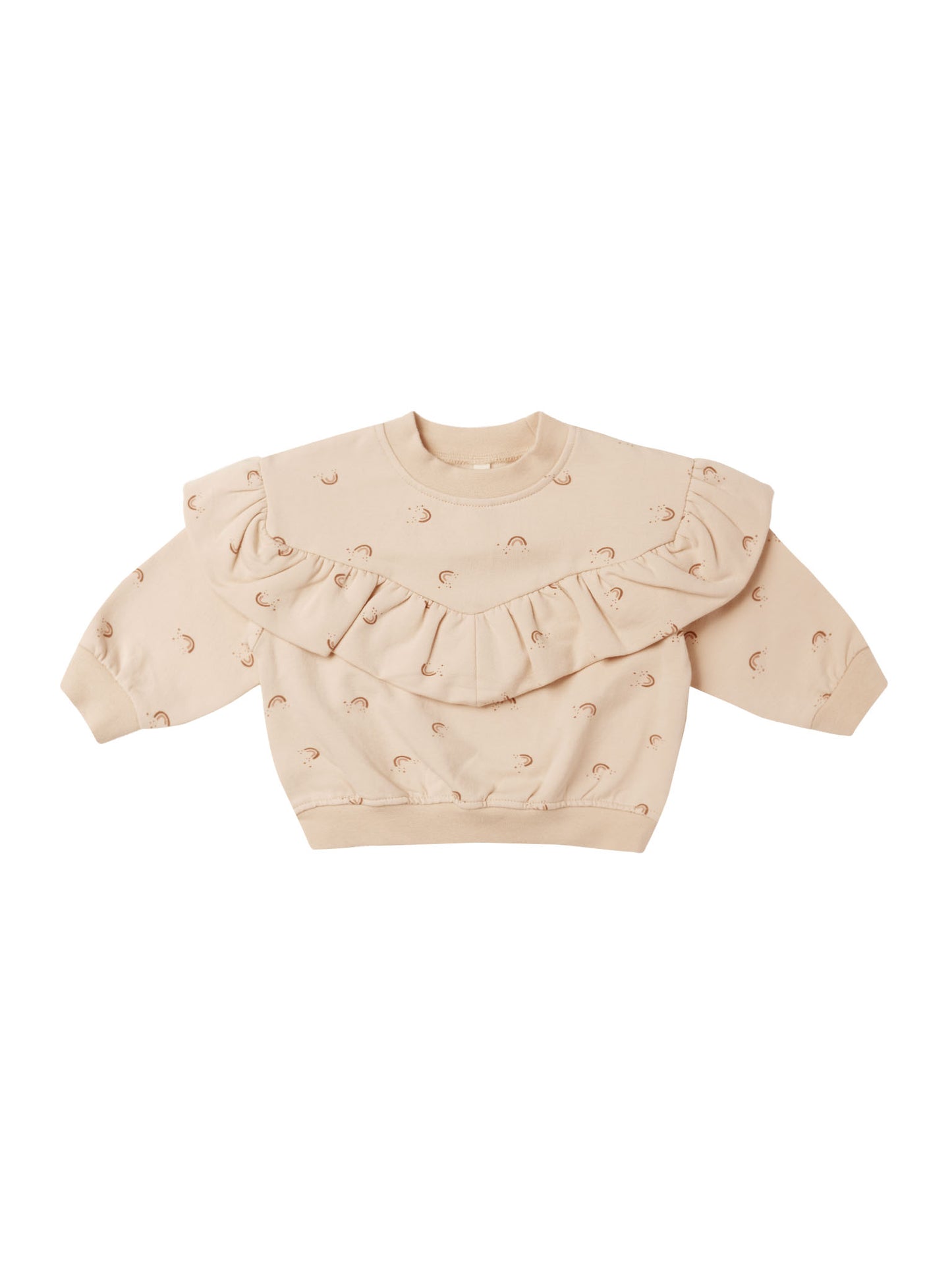 Ruffle Fleece Sweatshirt | Rainbow