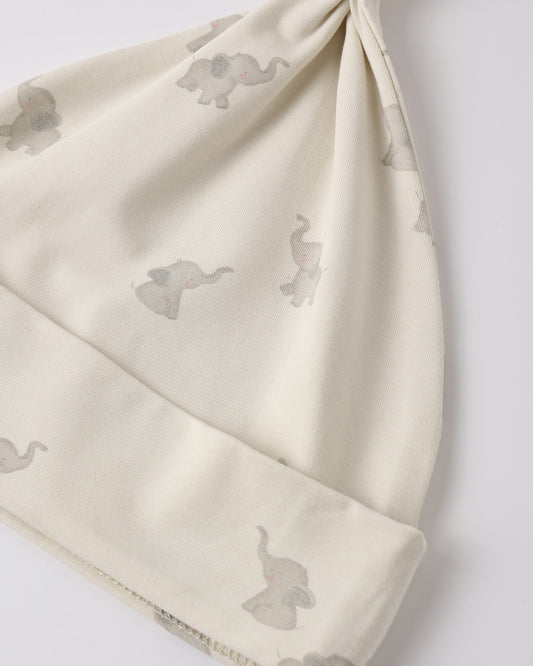Bamboo Baby Gown + Hat Set || Elephants
