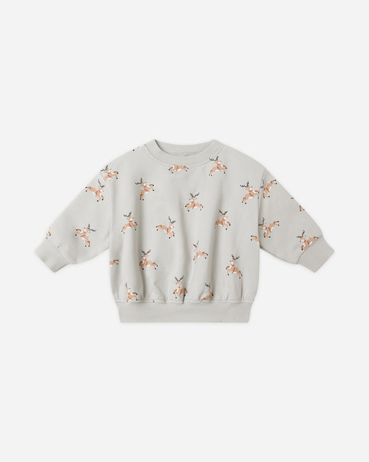 Relaxed Fleece Sweatshirt || Reindeer