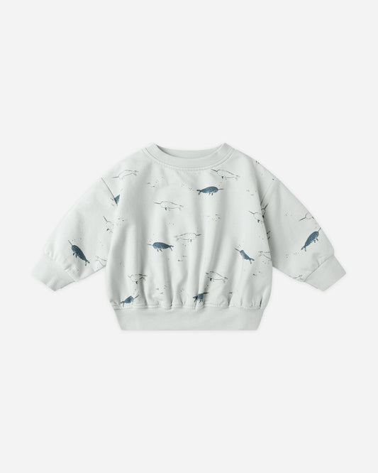 Relaxed Fleece Sweatshirt || Narwhals