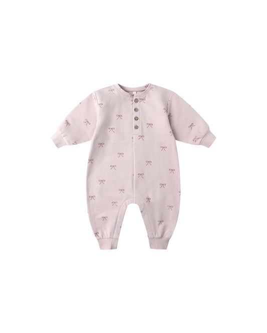 Relaxed Fleece Jumpsuit || Bows