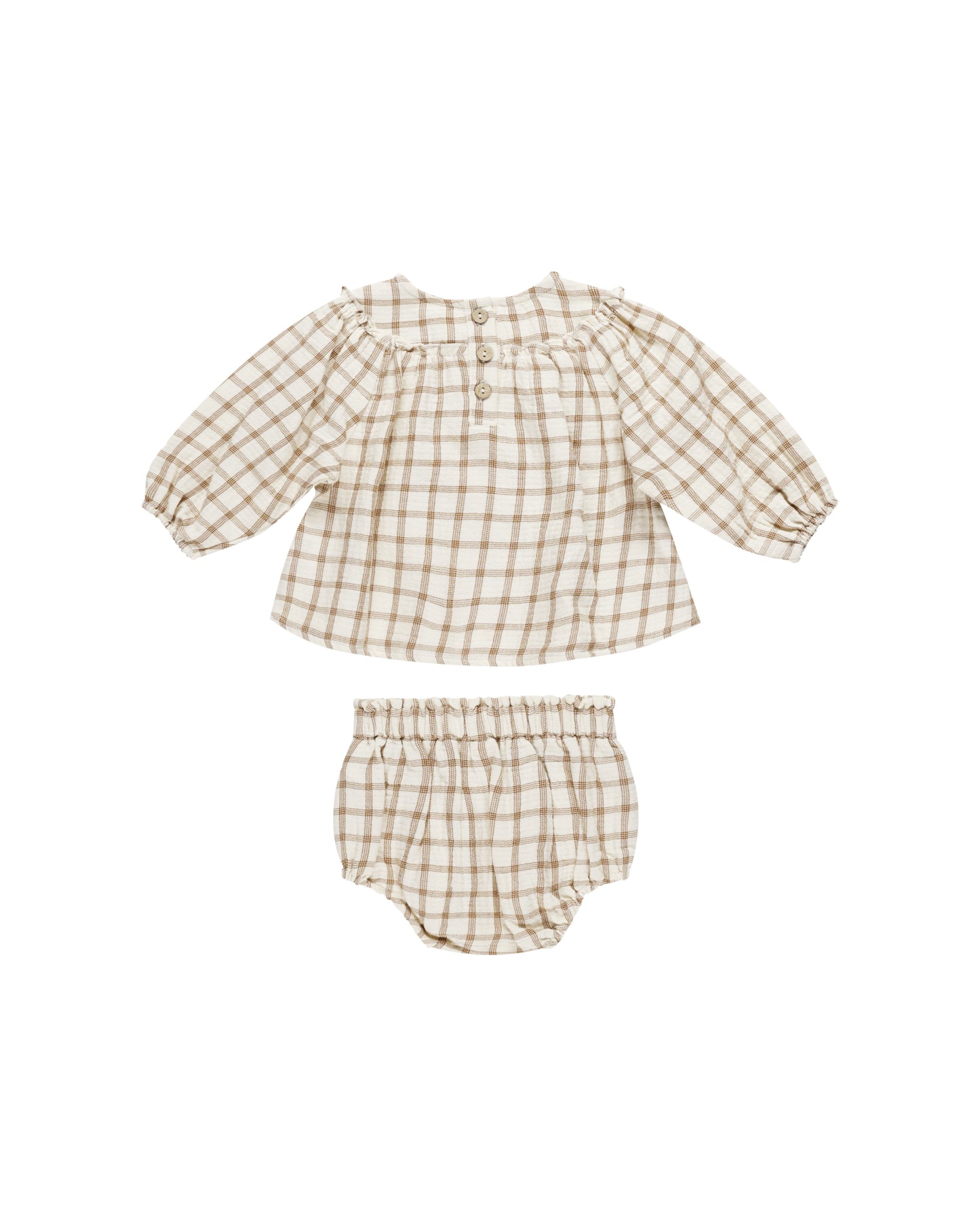 Mia Top + Bloomer Set | Cinnamon Plaid