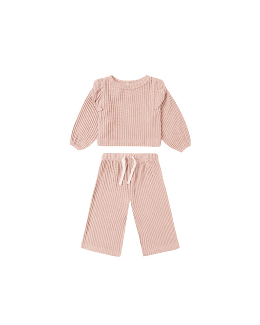 Ruffle Cozy Set || Rose