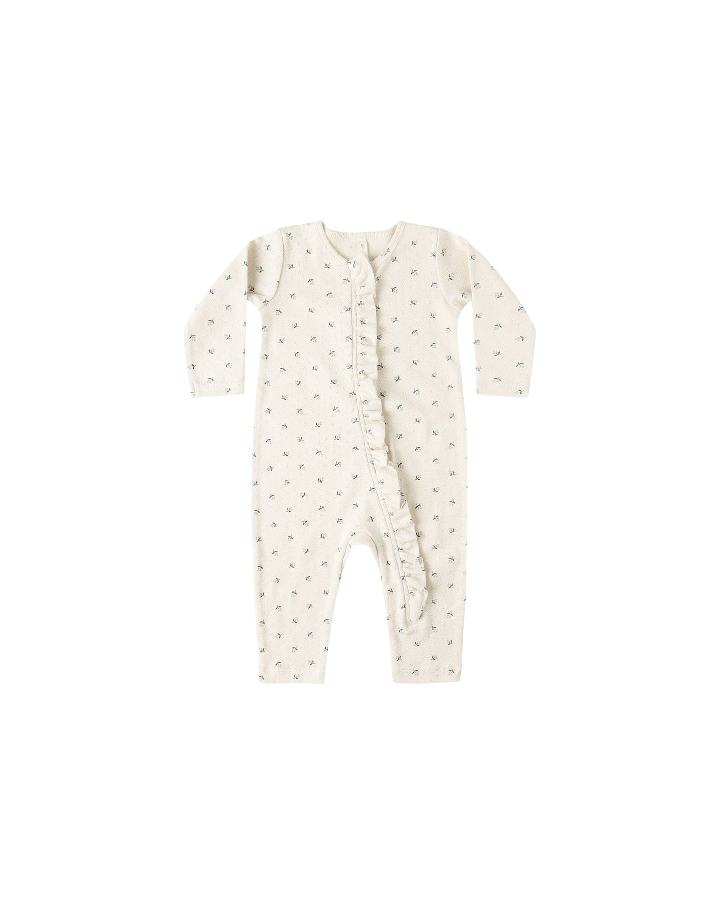 Ruffle Jumpsuit || Blue Ditsy