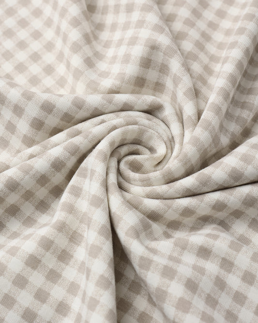 Bamboo Swaddle || Oat Gingham