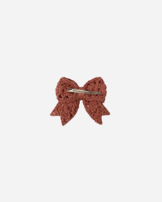 Crochet Bow || Cranberry