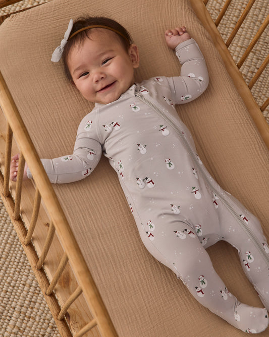Bamboo Zip Footie | Snowman